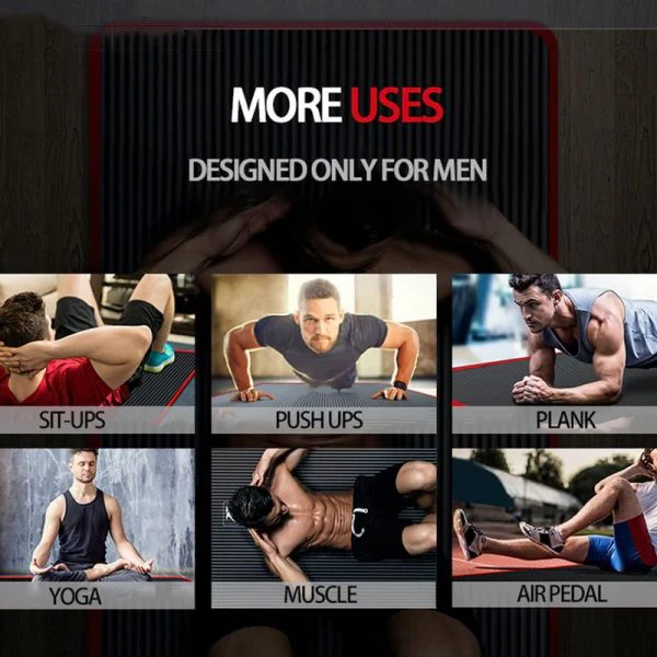 BowLift | Fitness Mat Men’s High Density Exercise Yoga Non-Slip Mat For Gym Home