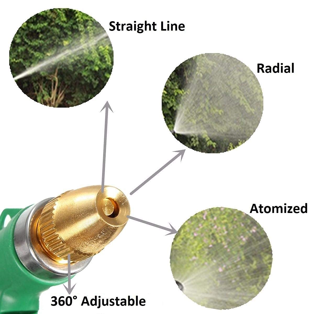 BowLift | Adjustable high-pressure garden hose nozzle with copper head