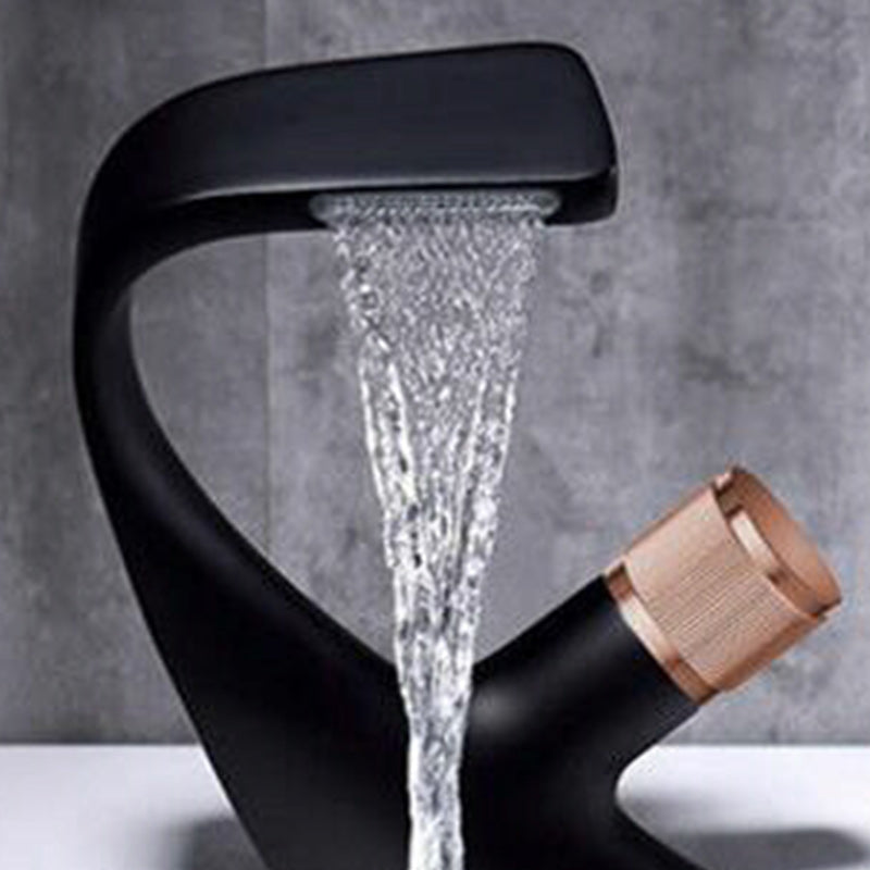 BowLift | Contemporary Container Copper Brass Knob Handle Low Arch Container Faucet