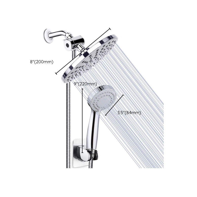 BowLift | Round Dual Shower Heads Traditional Style Wall Mounted Dual Shower