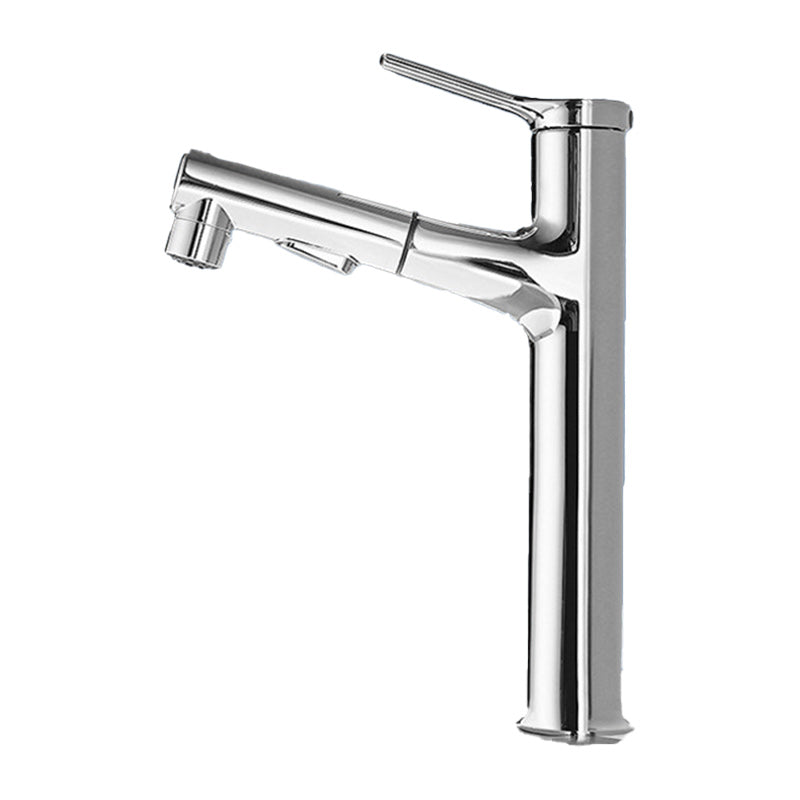 BowLift | Pull-Out Basin Mixer Single-Lever Bathroom Faucet 1-Hole Basin Mixer