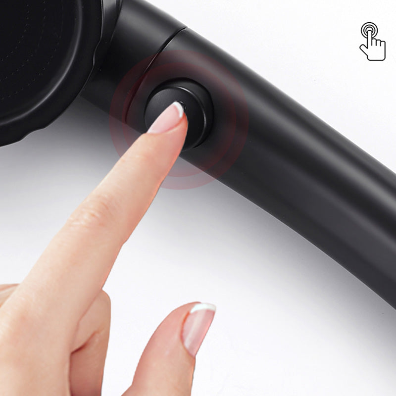 BowLift | Contemporary Showerhead Round Handheld Showerhead Combination in Black