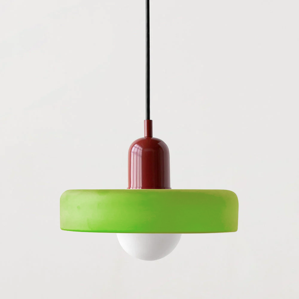 BowLift | Coloured Glass Pendant Light – Elegant Bauhaus-Style Hanging Lamp for Living Room & Dining Area