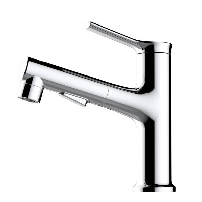 BowLift | Round Vessel Sink Bathroom Faucet Simple Style Faucet with Brass Material