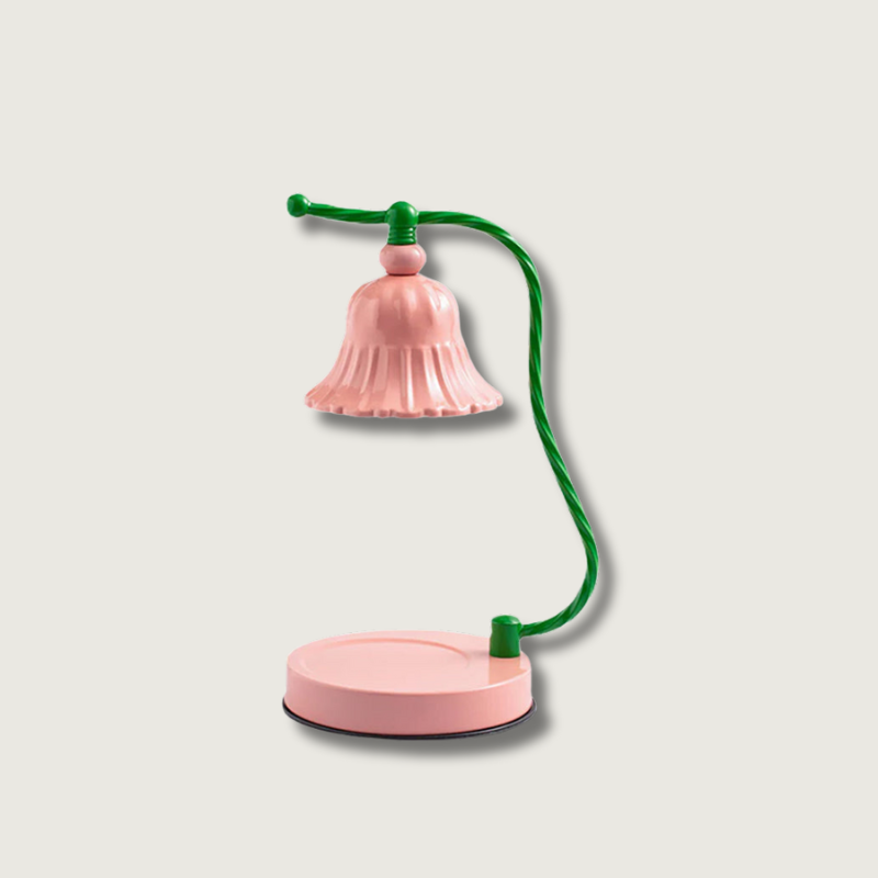 BowLift | BloomAura – Charming Pink Glass Table Lamp
