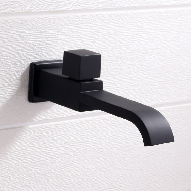 BowLift | Contemporary Wall Mounted Bathroom Faucet Handle Knob Solid Brass Square Faucet