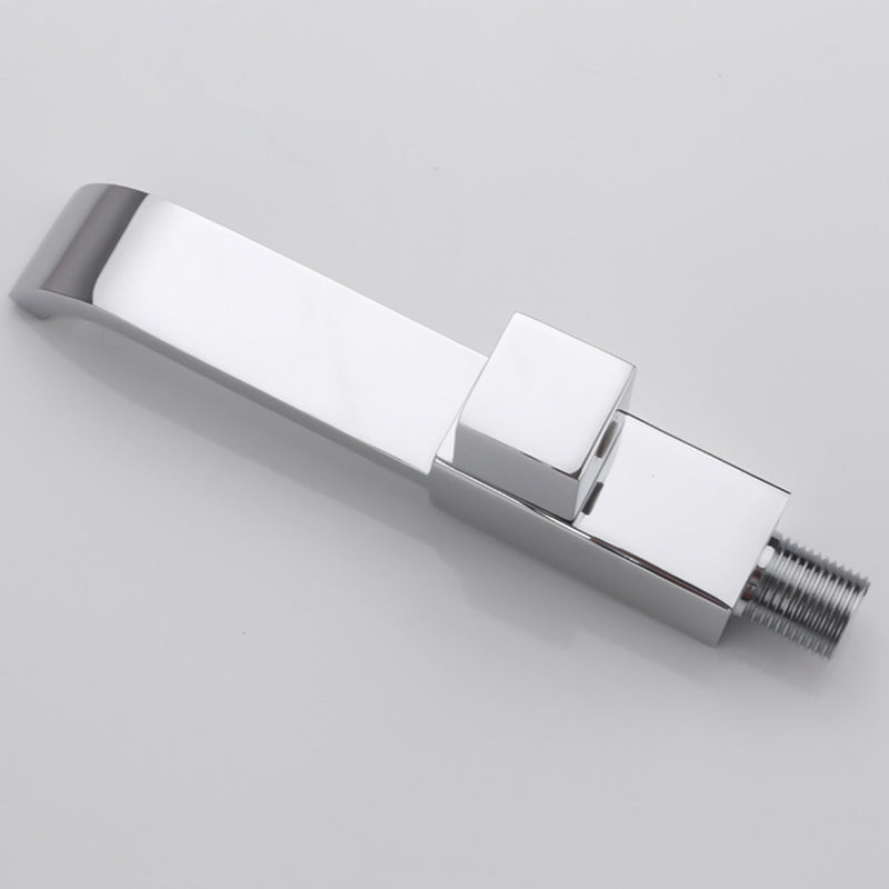 BowLift | Contemporary Wall Mounted Bathroom Faucet Handle Knob Solid Brass Square Faucet