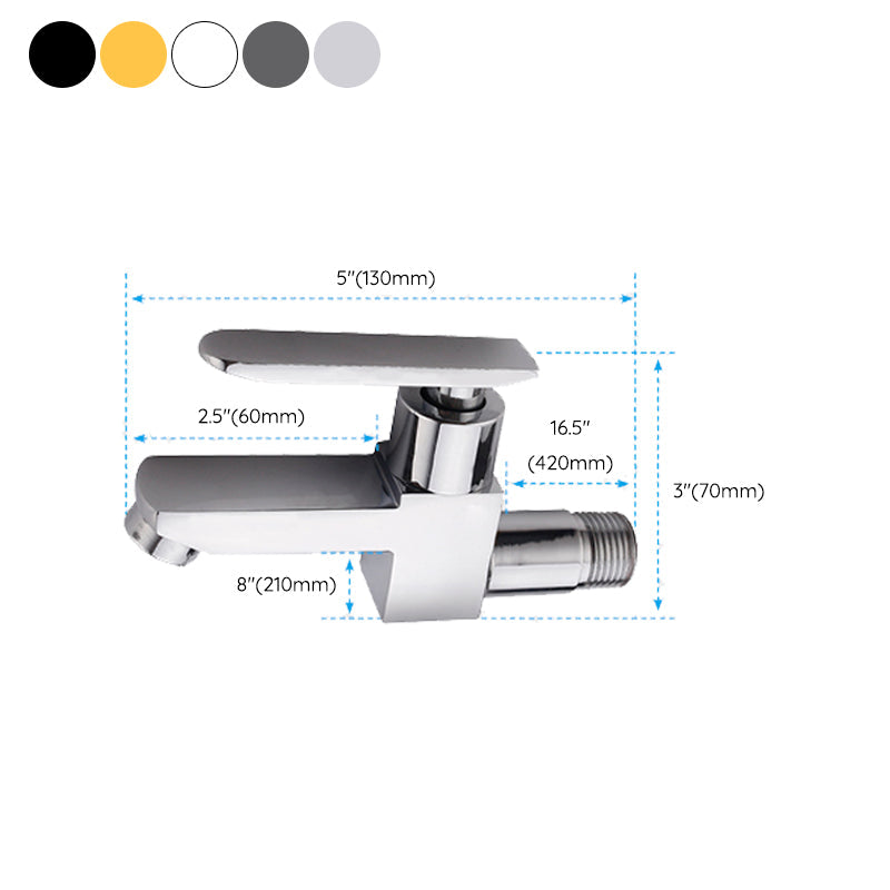 BowLift | Contemporary Wall-Mounted Bathroom Faucet Lever Handles Solid Brass Faucet