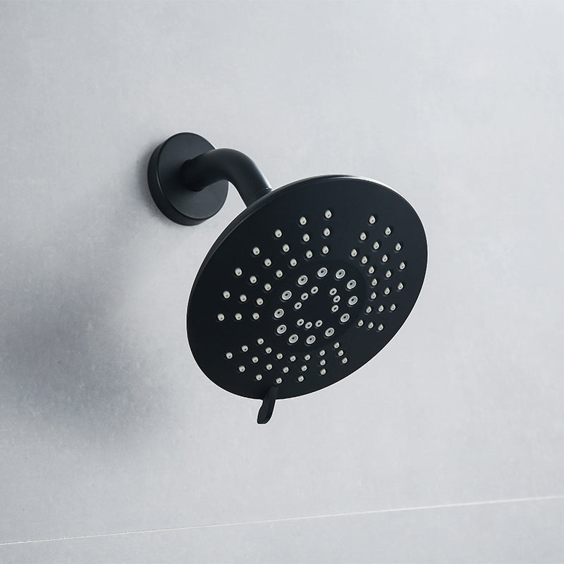 BowLift | Round Fest Shower Head Matte Black 5 Spray Patterns Wall Mounted Shower Head