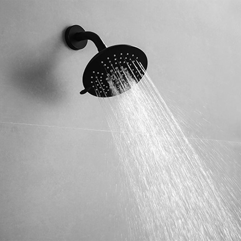 BowLift | Round Fest Shower Head Matte Black 5 Spray Patterns Wall Mounted Shower Head