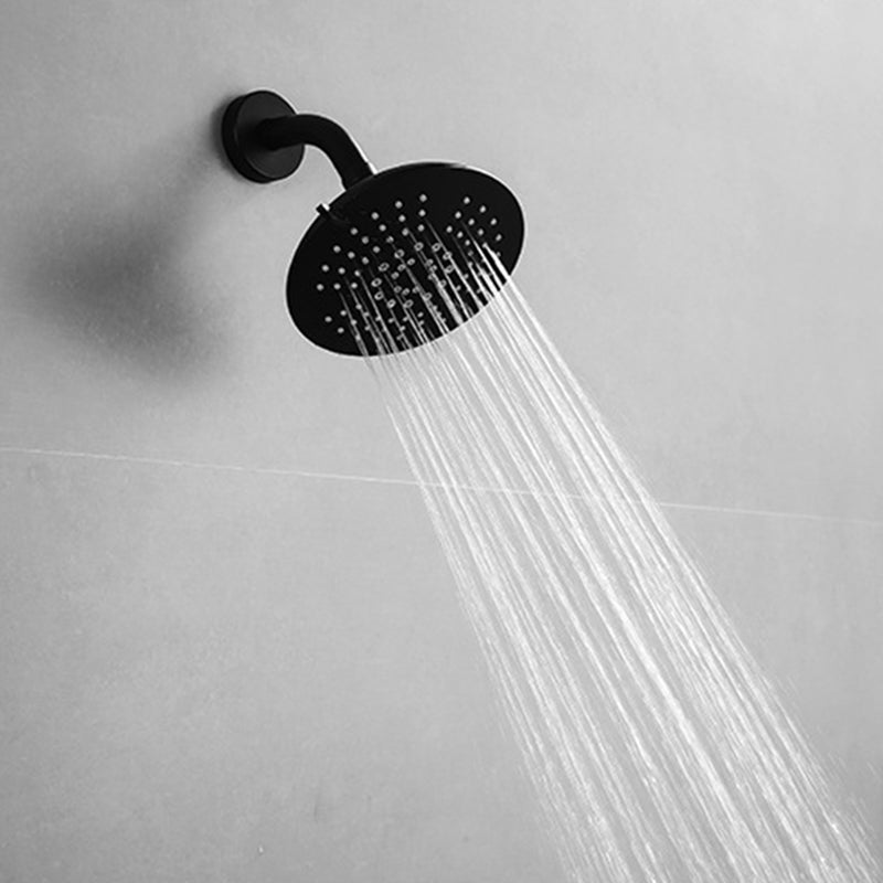 BowLift | Round Fest Shower Head Matte Black 5 Spray Patterns Wall Mounted Shower Head