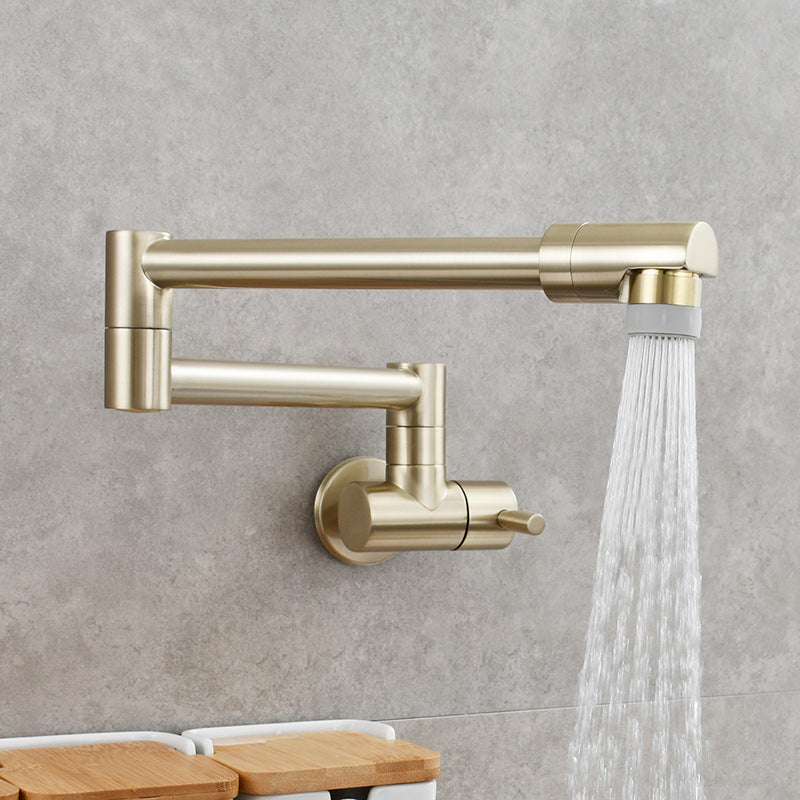 BowLift | Modern Pull-down Faucet Single Handle Wall Mounted Pot Filler Low Profile 1 Holder Filler