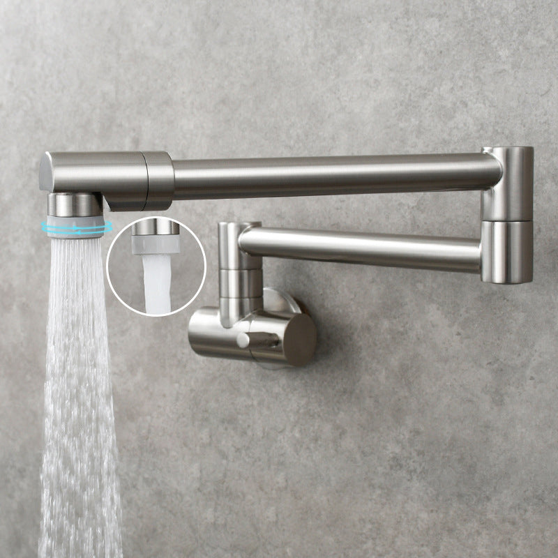 BowLift | Modern Pull-down Faucet Single Handle Wall Mounted Pot Filler Low Profile 1 Holder Filler