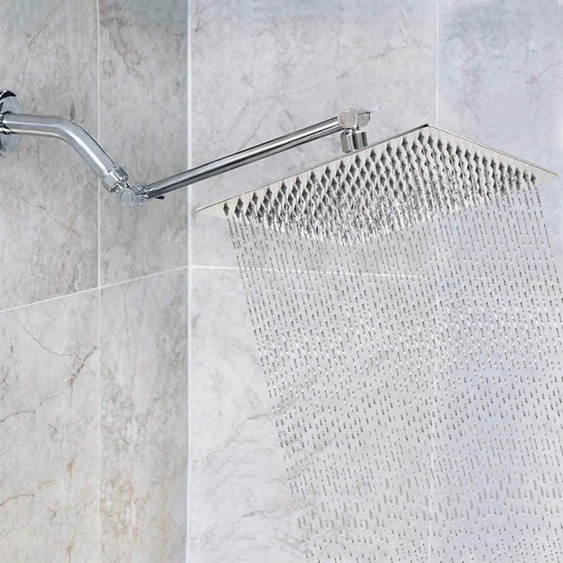 BowLift | Stainless Steel Fixed Shower Head Rainfall Wall Mounted Shower Head with Extension Arm