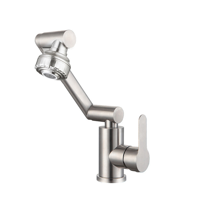 BowLift | Contemporary Centerset Faucet Lever Handles Low Arc Stainless Steel Faucet