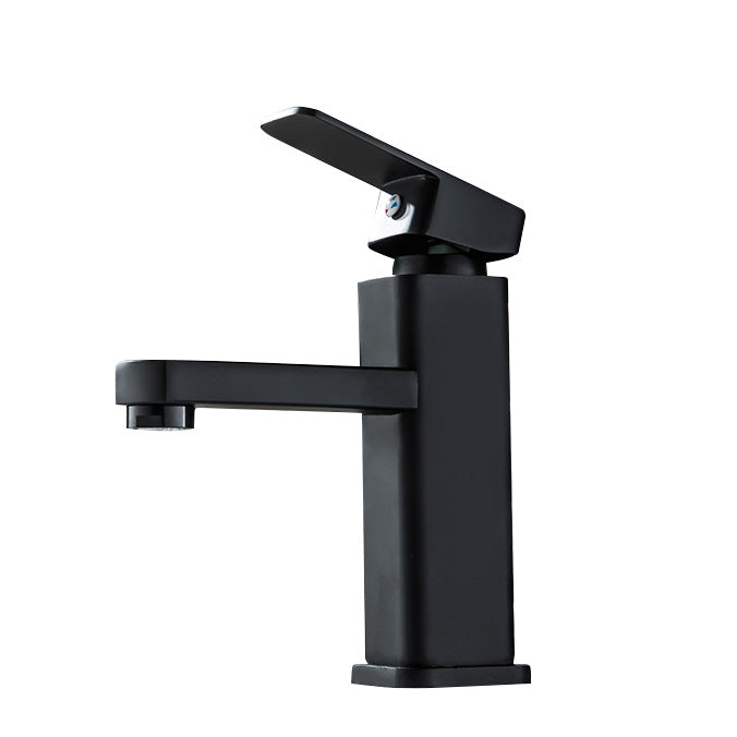 BowLift | Cubic Basin Faucet Simple Low Arc Bathroom Faucet with 1 Hole