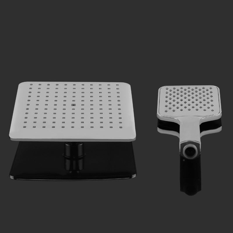 BowLift | Chrome Square Shower Head Combination Wall Mounted and Ceiling Mounted Hand Shower