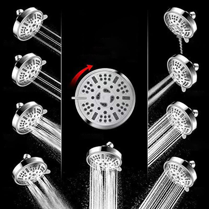 BowLift | Round Fixed Shower Head Adjustable Spray Pattern Wall Mounted Shower Head