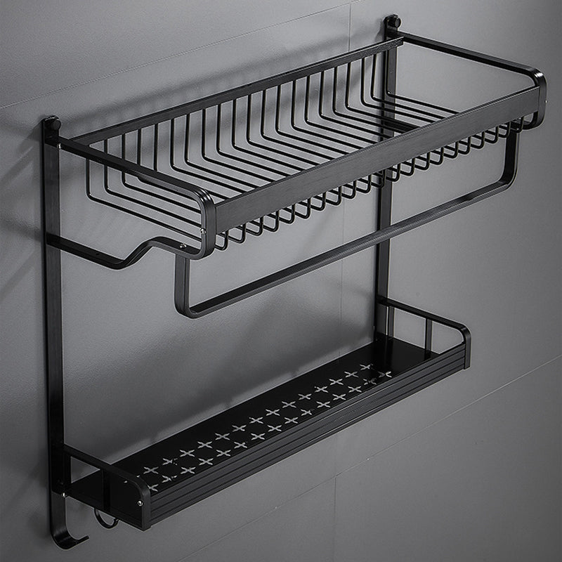 BowLift | Black / Silver Bathroom Accessories Aluminum Hardware Set Bathroom Shelf