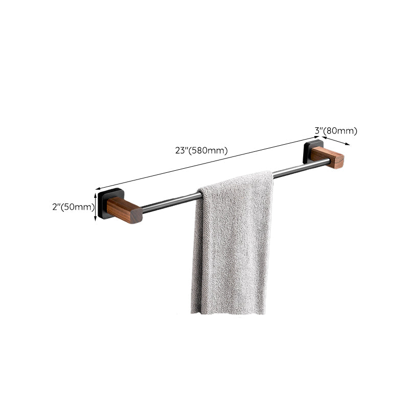 BowLift | Wood & Aluminum Bathroom Set Brown Bathroom Accessory Set