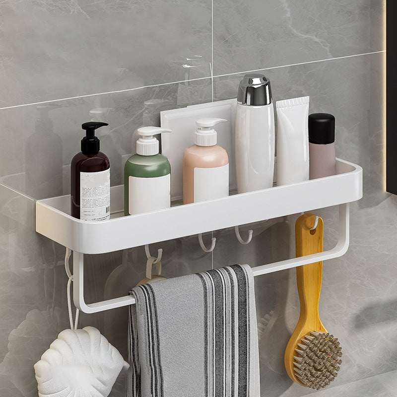 BowLift | Contemporary Bathroom Accessory Set Metal Bath Shelf in White