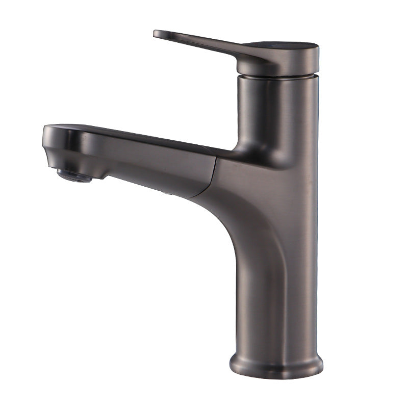 BowLift | Contemporary Basin Faucet Copper Pure Color Single Lever Retractable Basin Faucet