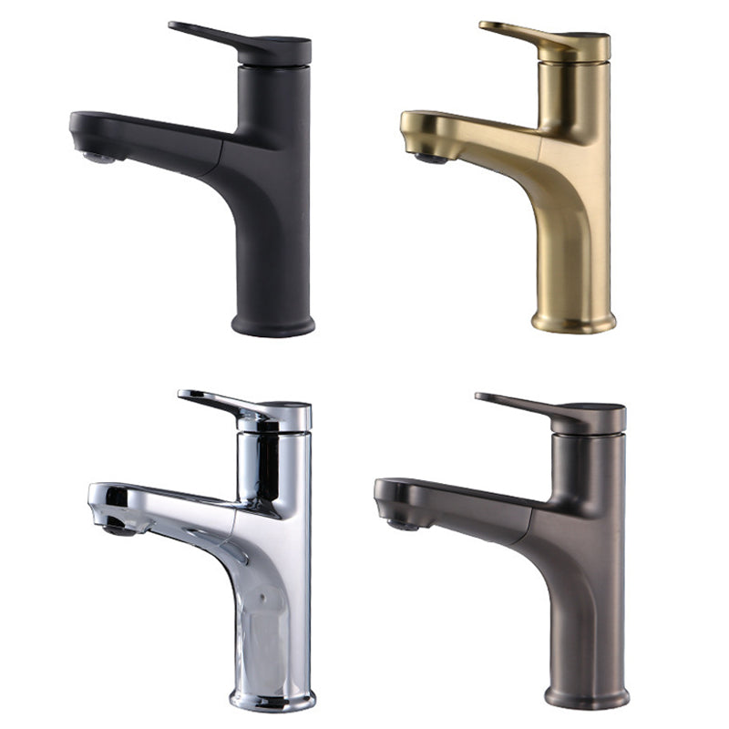 BowLift | Contemporary Basin Faucet Copper Pure Color Single Lever Retractable Basin Faucet