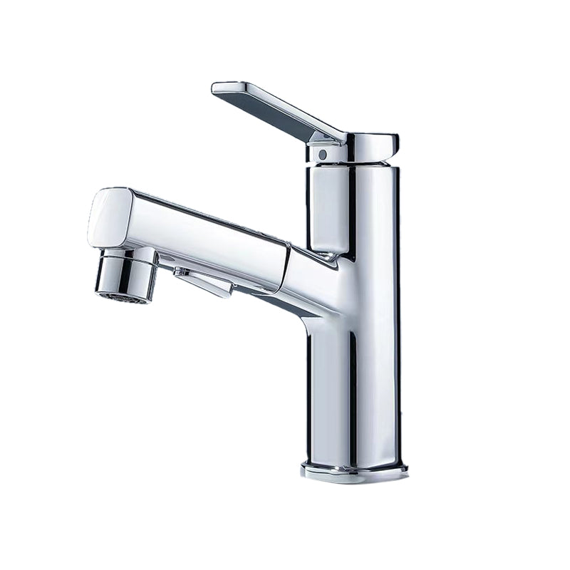 BowLift | Vessel Sink Faucet Modern Pull-Out Bathroom Faucet with One Lever Handle