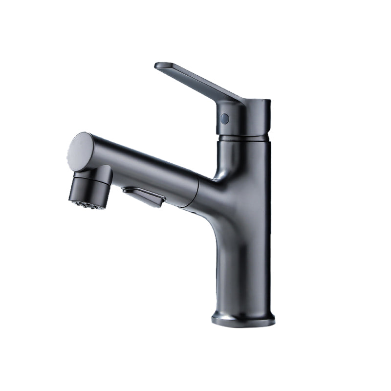 BowLift | Vessel Sink Faucet Modern Pull-Out Bathroom Faucet with One Lever Handle