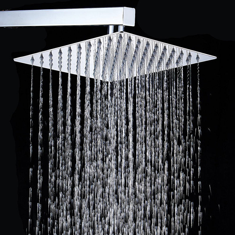 BowLift | Contemporary Shower Combo Fixed Shower Head Stainless Steel Wall Mount Square Shower Head