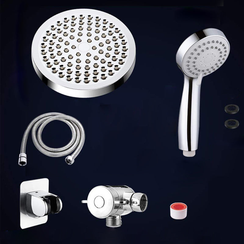 BowLift | Contemporary Shower Combination Double Shower Head Chrome Wall Mount Round Shower Head
