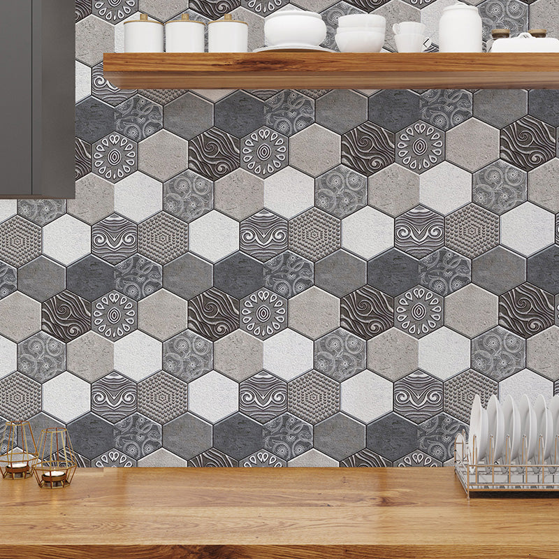 BowLift | Tile-Peel & Stick Hexagon Waterproof Plastic Tile-Peel & Stick for Shower 2-Pack