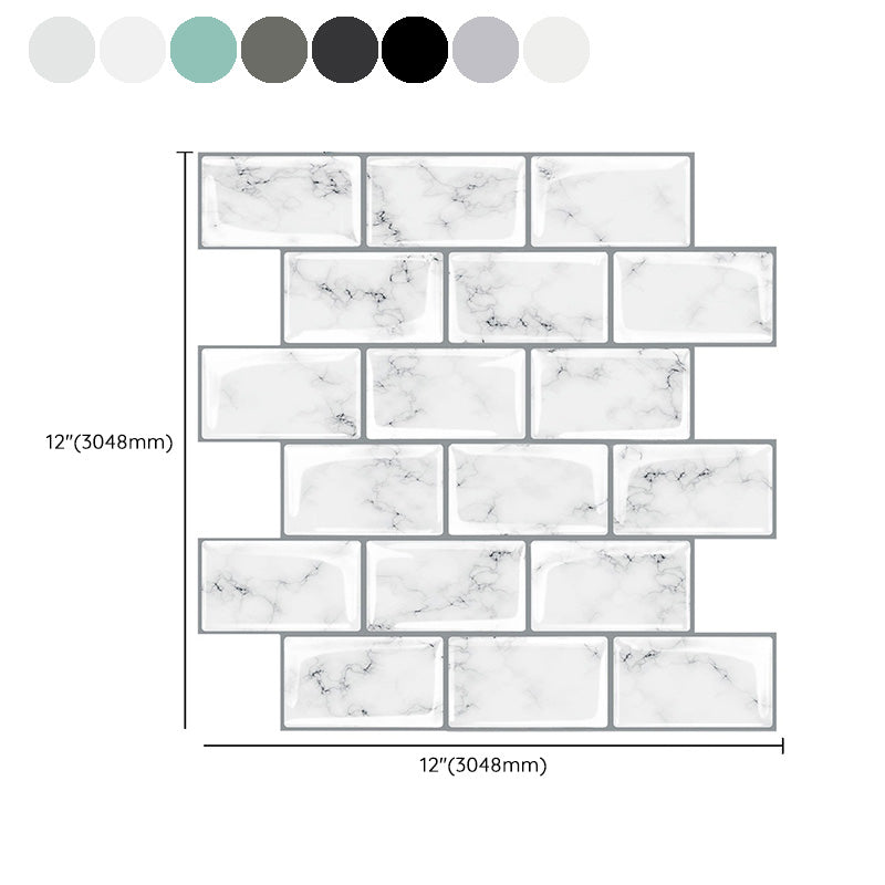 BowLift | Peel and Stick Tiles Rectangular Stain Resistant PVC Subway Peel and Stick Tiles for the Kitchen