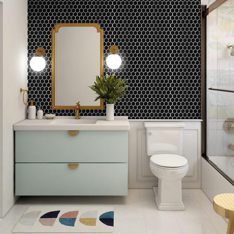 BowLift | Hexagonal Peel & Stick Tile Stain-Resistant Plastic Peel & Stick Tile for Shower