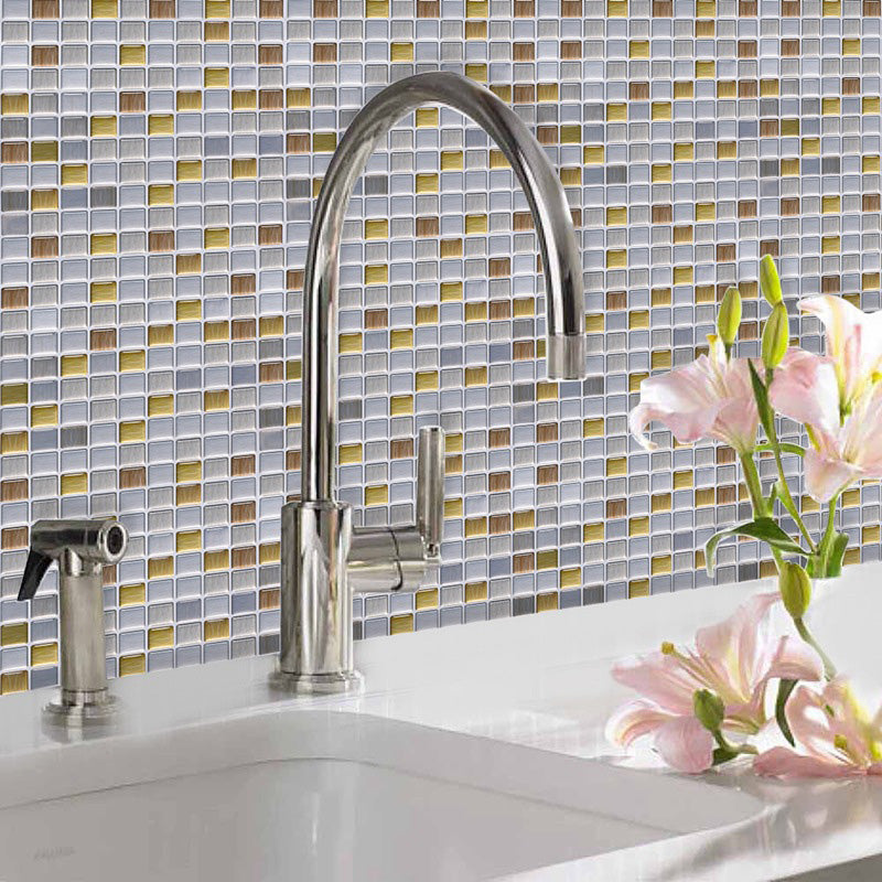 BowLift | Peel and Stick Tile Mosaic Stain-resistant square Peel and Stick tile for the kitchen