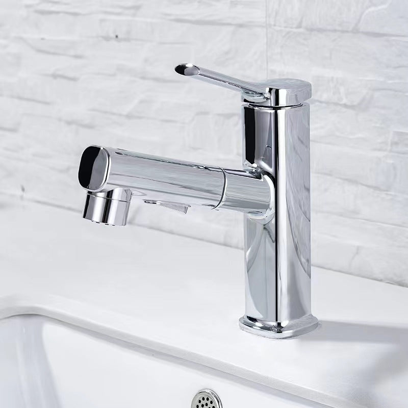 BowLift | Contemporary Vessel-Faucet Pull-out Centerset Faucet with Swiveling Spout