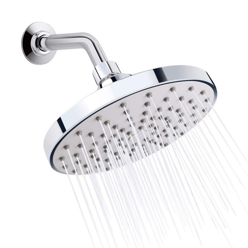 BowLift | Round Fest Showerhead Silver Single Jet Wall Mount Showerhead