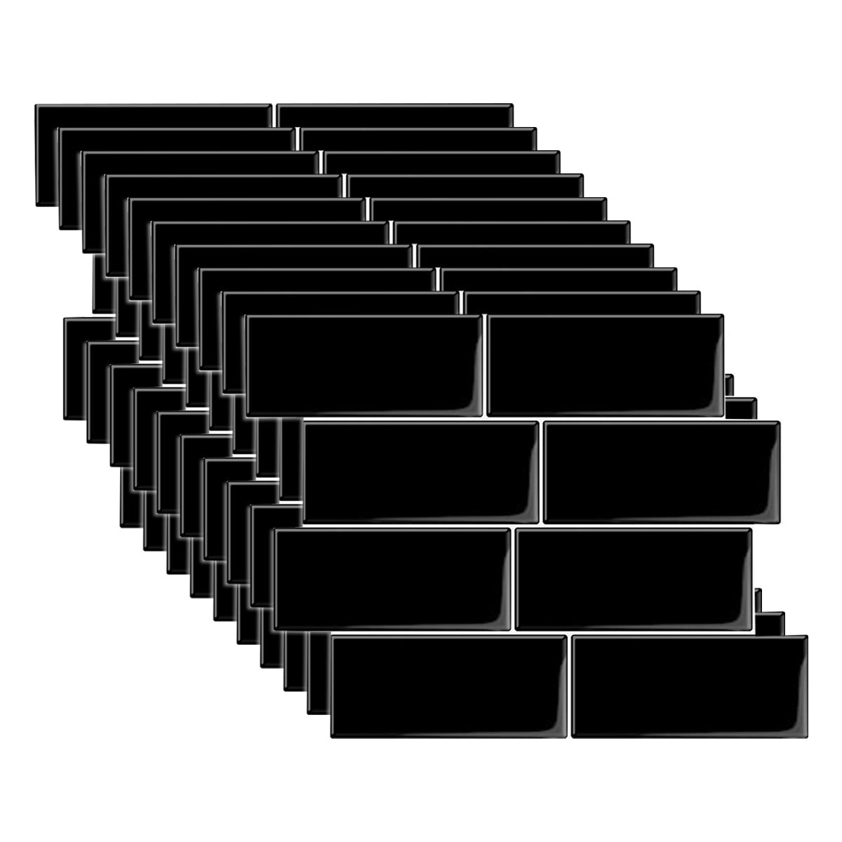 BowLift | Peel and Stick Tiles Rectangle PVC Waterproof Peel and Stick Tiles Subway 10-Pack