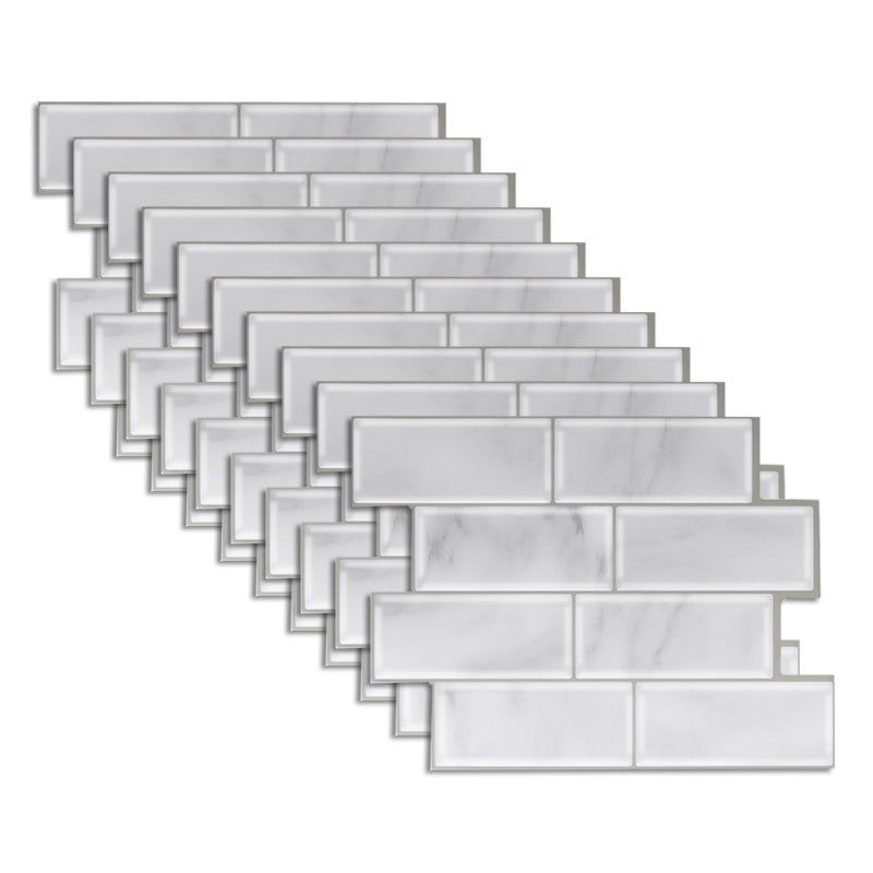 BowLift | Peel and Stick Tiles Rectangle PVC Waterproof Peel and Stick Tiles Subway 10-Pack