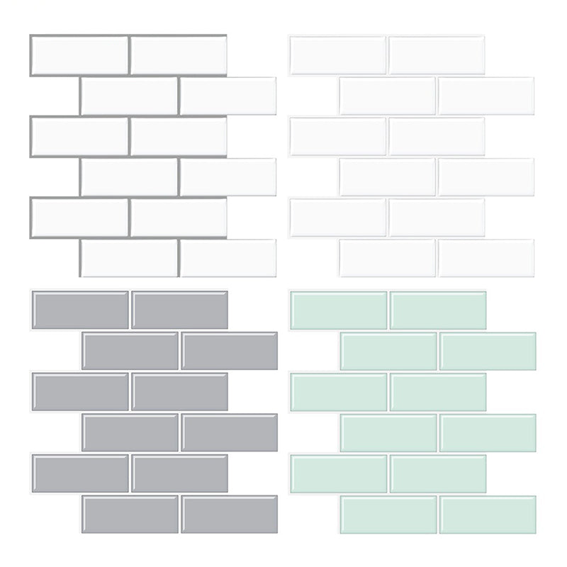 BowLift | Tile Peel & Stick Rectangle Waterproof Solid Plastic Peel & Stick Subway Tile for Shower