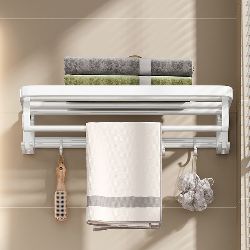 BowLift | White Bathroom Accessory Set Contemporary Aluminum Bathroom Accessory Kit with Towel Holder