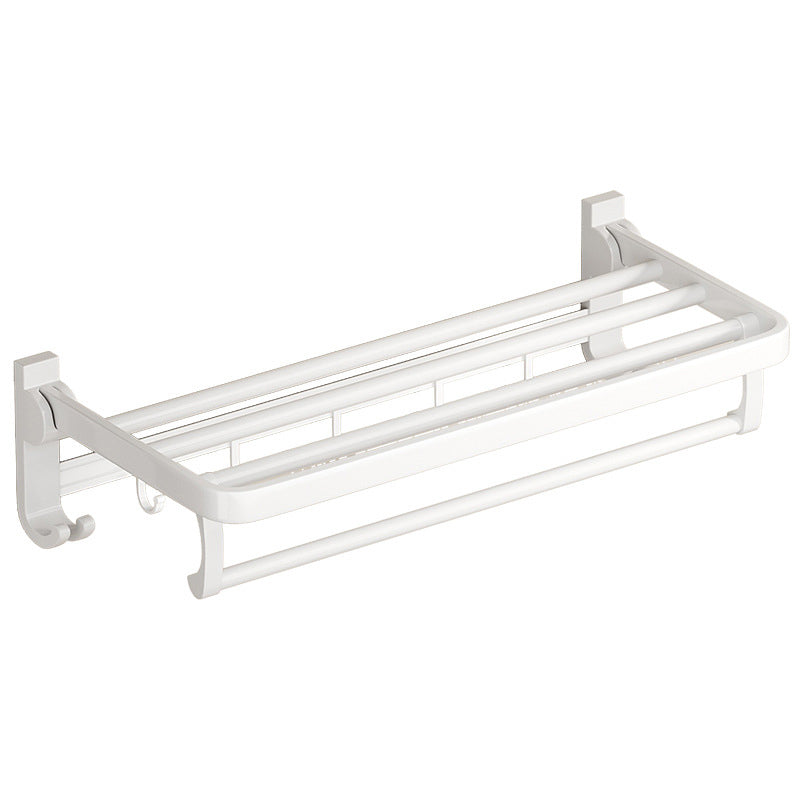 BowLift | White Bathroom Accessory Set Contemporary Aluminum Bathroom Accessory Kit with Towel Holder