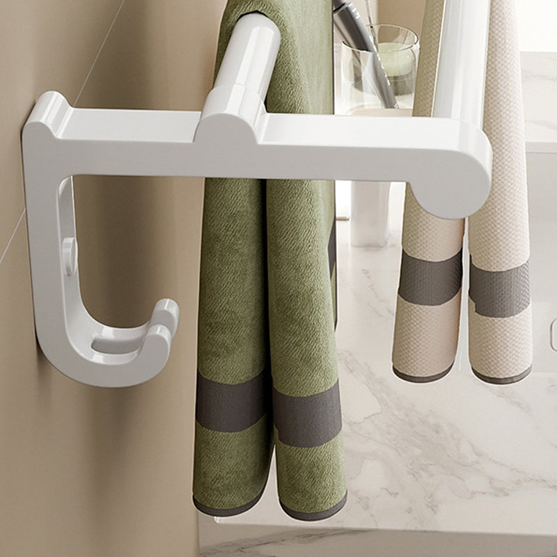 BowLift | White Bathroom Accessory Set Contemporary Aluminum Bathroom Accessory Kit with Towel Holder
