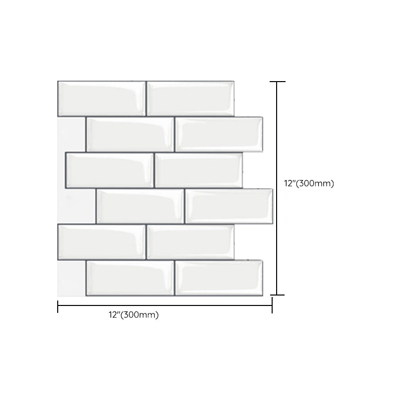 BowLift | Peel and Stick Subway Tiles Waterproof Plastic Tile Rectangular Peel & Stick Tile for the Kitchen