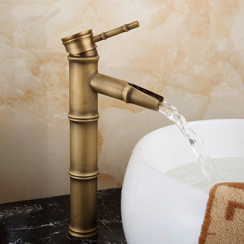 BowLift | Country house vessel water tap brass lever handles waterfall outlet sink faucet