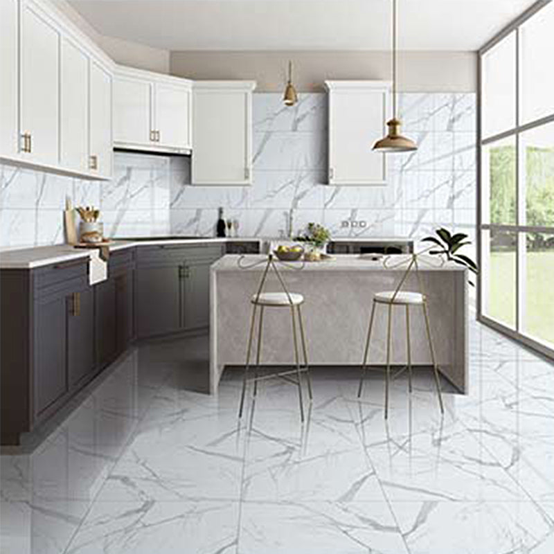 BowLift | Peel and Stick Vinyl Flooring High Gloss PVC Floor Covering with Square Edge