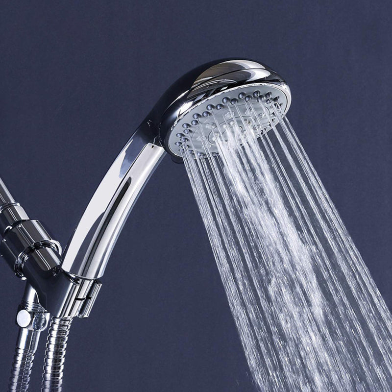 BowLift | Round Handheld Shower Head in Silver Leak-Resistant Wall-Mounted Shower Head