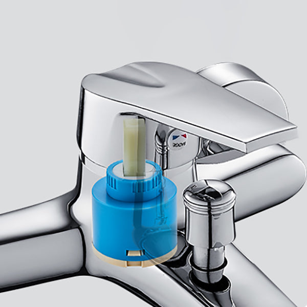 BowLift | Contemporary Wall-Mounted Bathroom Faucet Lever Handles 2-Hole Faucet Brass Faucet