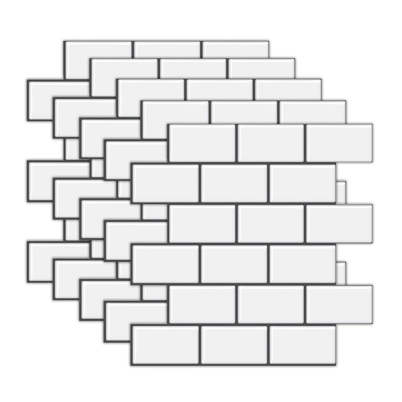 BowLift | Peel and Stick Tiles Subway Rectangle Waterproof PVC Tile-Peel & Stick for the Kitchen 10-Pack