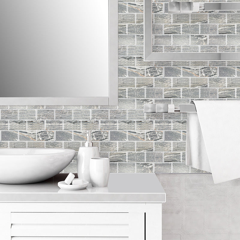 BowLift | Peel and Stick Tiles Subway Rectangle Waterproof PVC Tile-Peel & Stick for the Kitchen 10-Pack